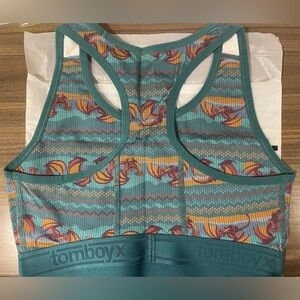 TomboyX Dragon Fairisle Racerback Sports Bra Small New With Tags
